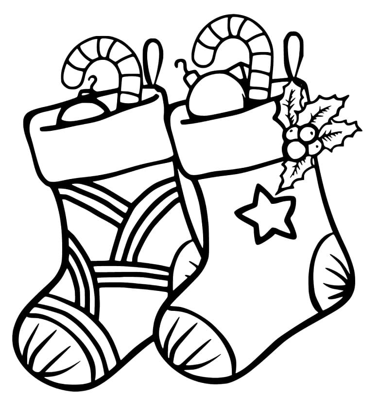 Christmas Stocking 22 Coloring Page