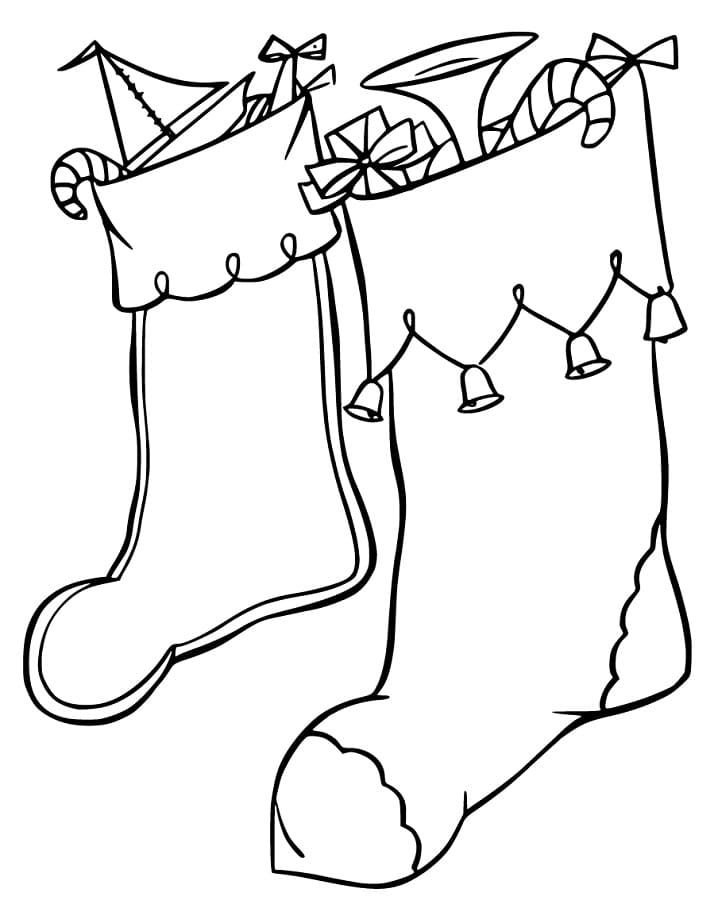 Christmas Stocking 23 Coloring Page