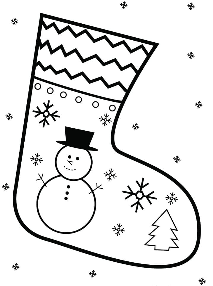 Christmas Stocking 25 Coloring Page