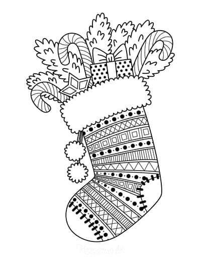 Christmas Stocking 26 Coloring Page