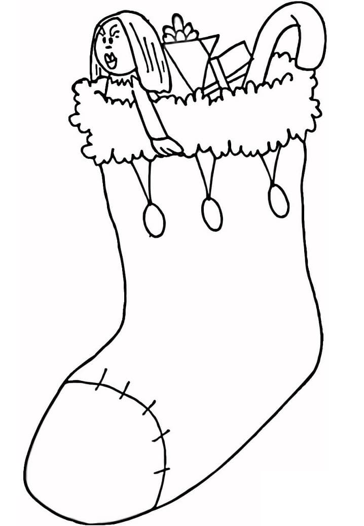 Christmas Stocking 7 Coloring Page
