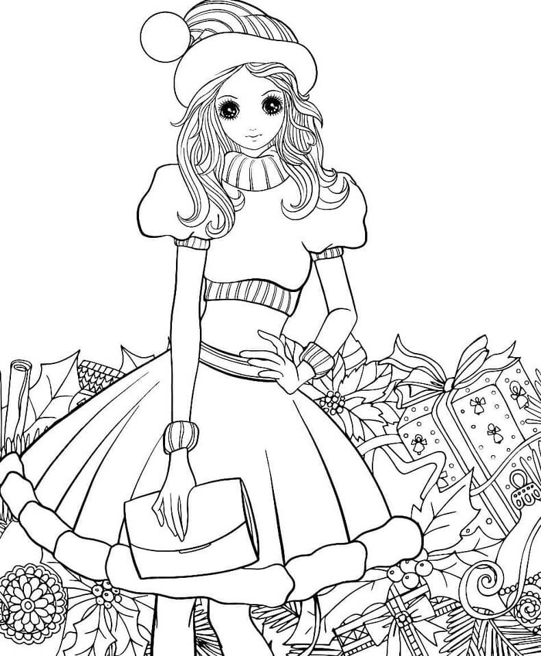 Christmas Style Cool Coloring Page