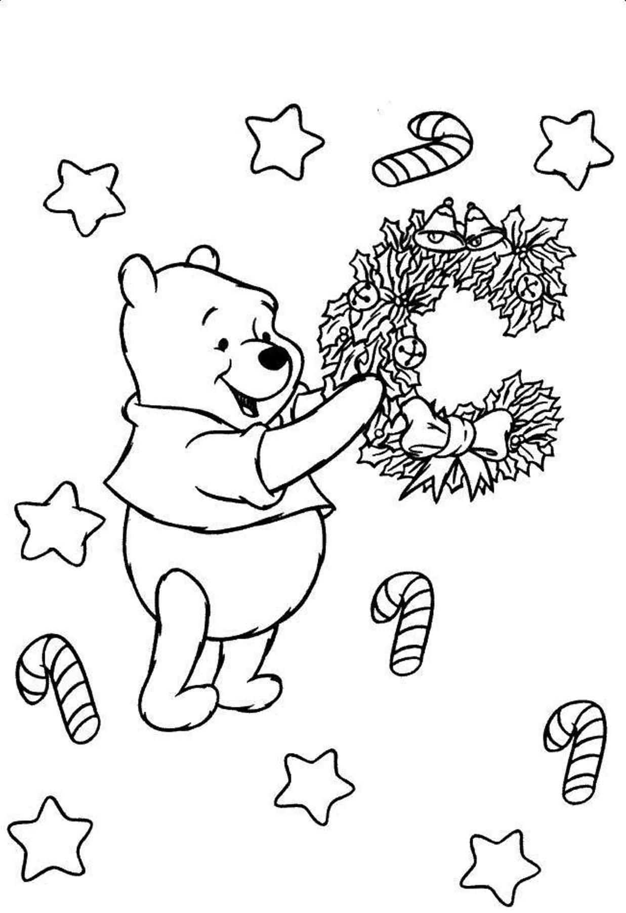 Christmas Winnie The Pooh 691d Coloring Page