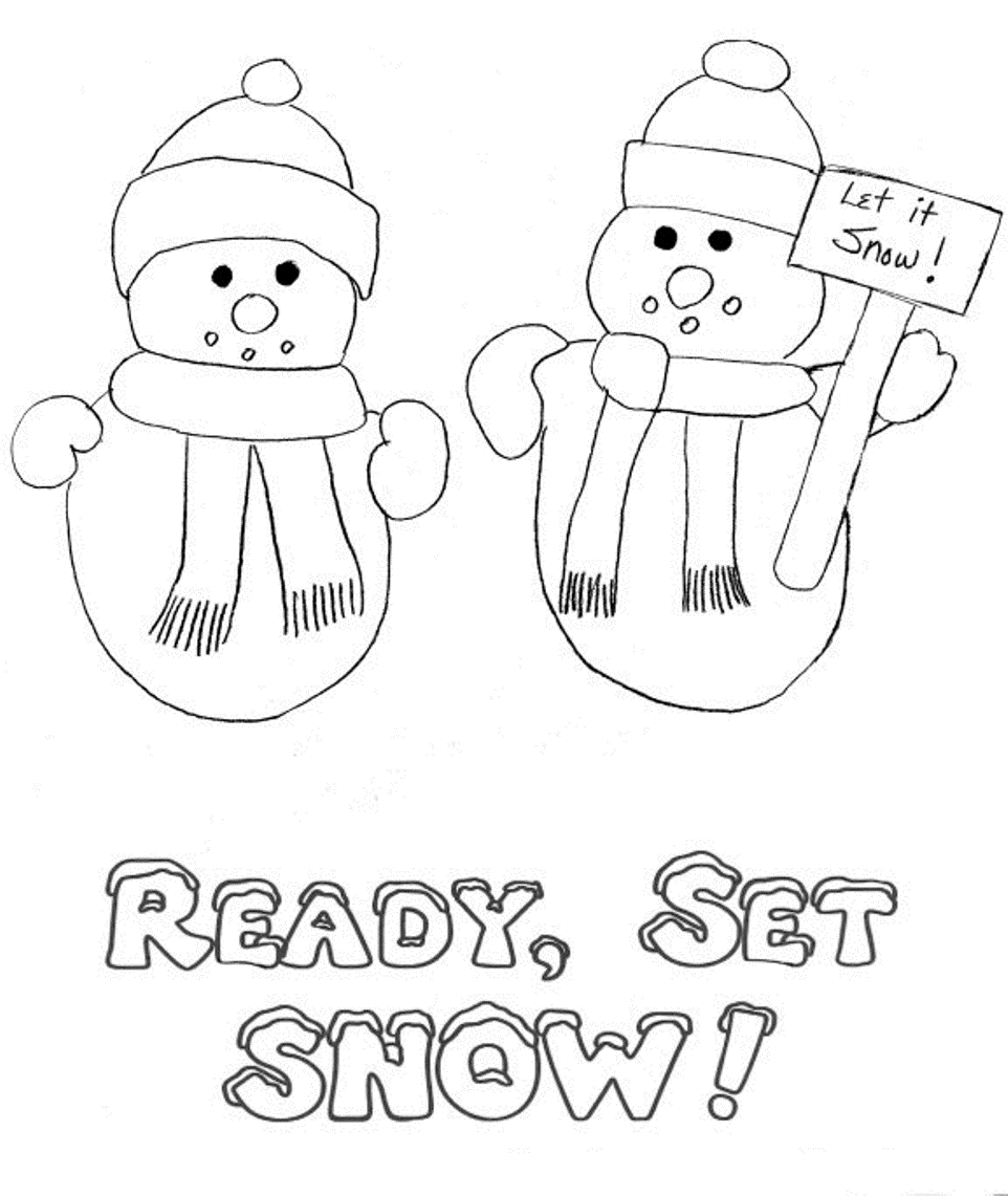 Christmas Winter Snowman 6b2c Coloring Page