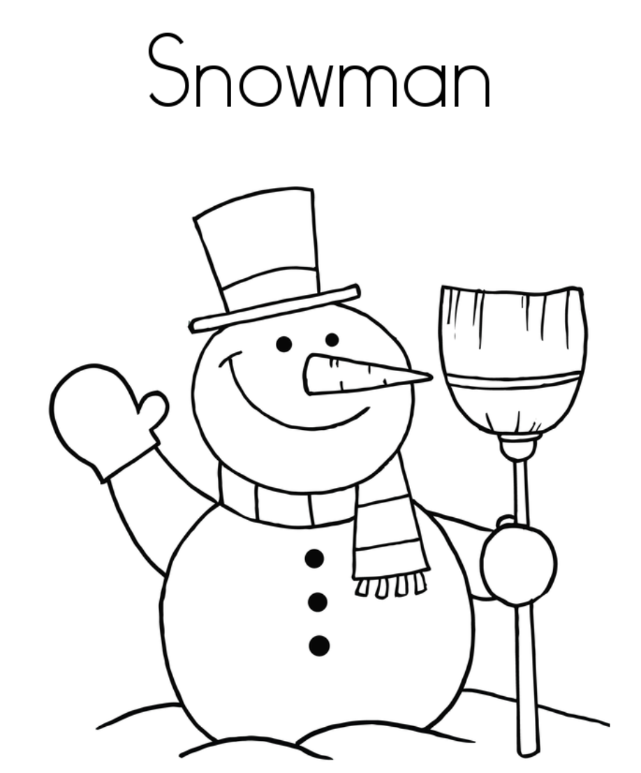 Christmas Winter Snowman Free2d97 Coloring Page