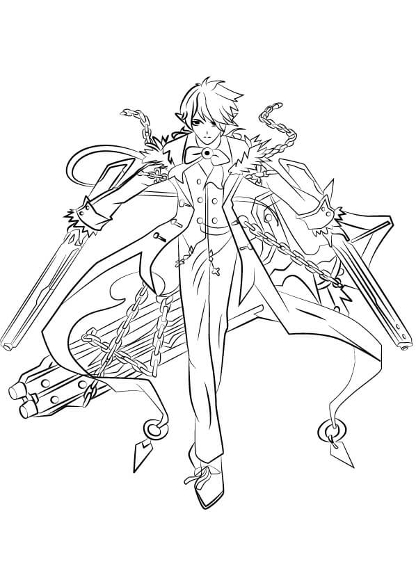 Ciel from Elsword Coloring Page