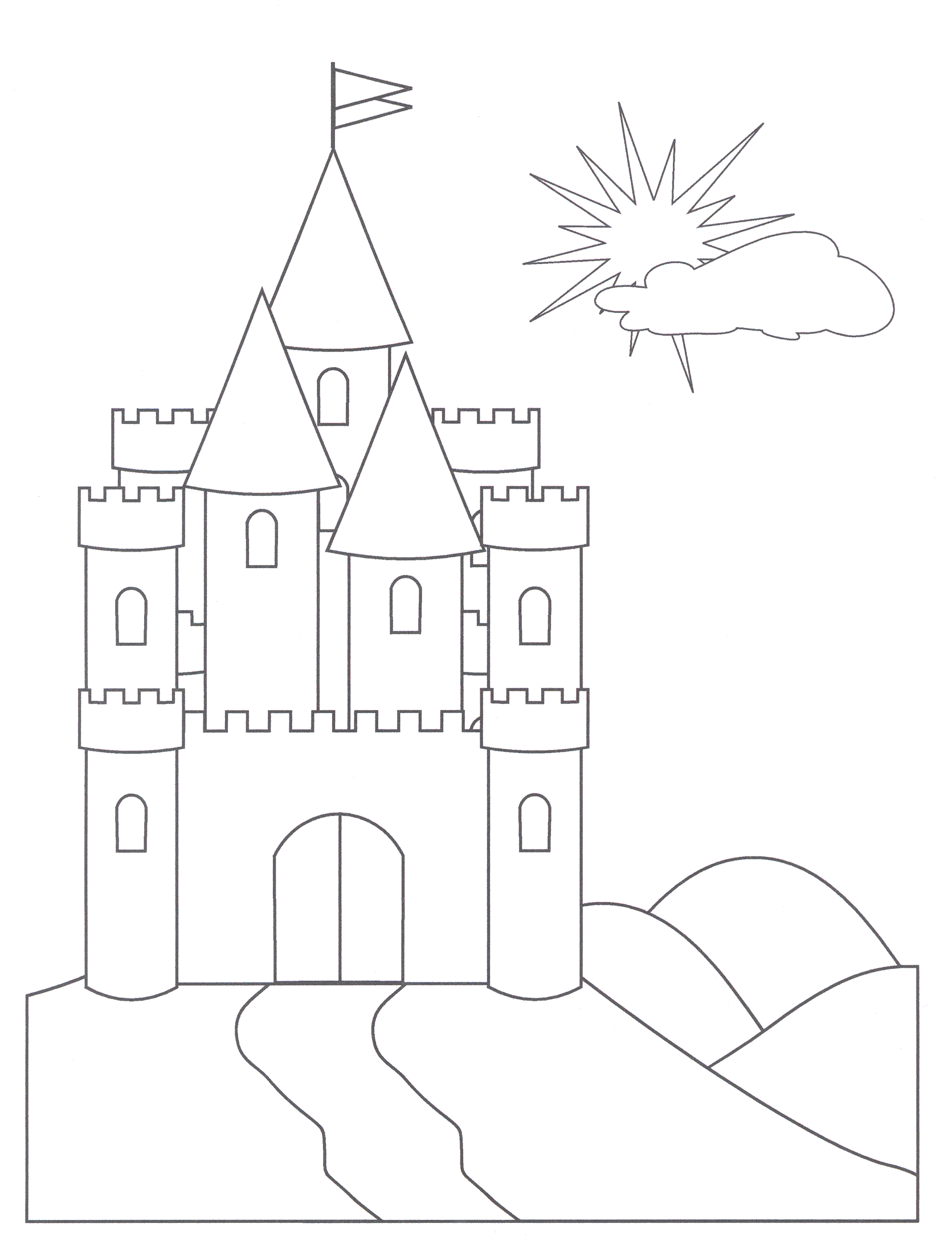 Cinderella Castle coloring Page