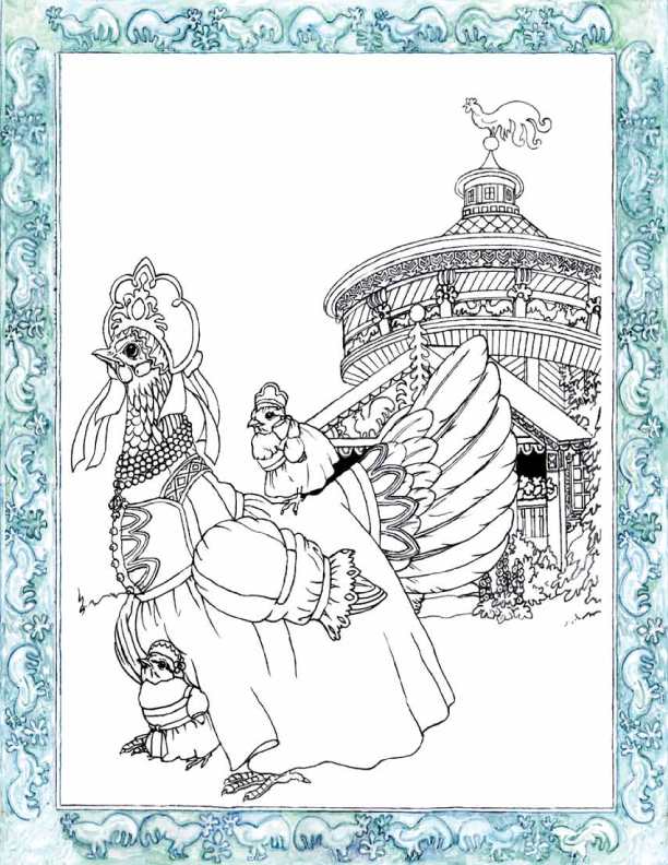 Cinders All About Page 4 Coloring By Jan Brett Coloring Page
