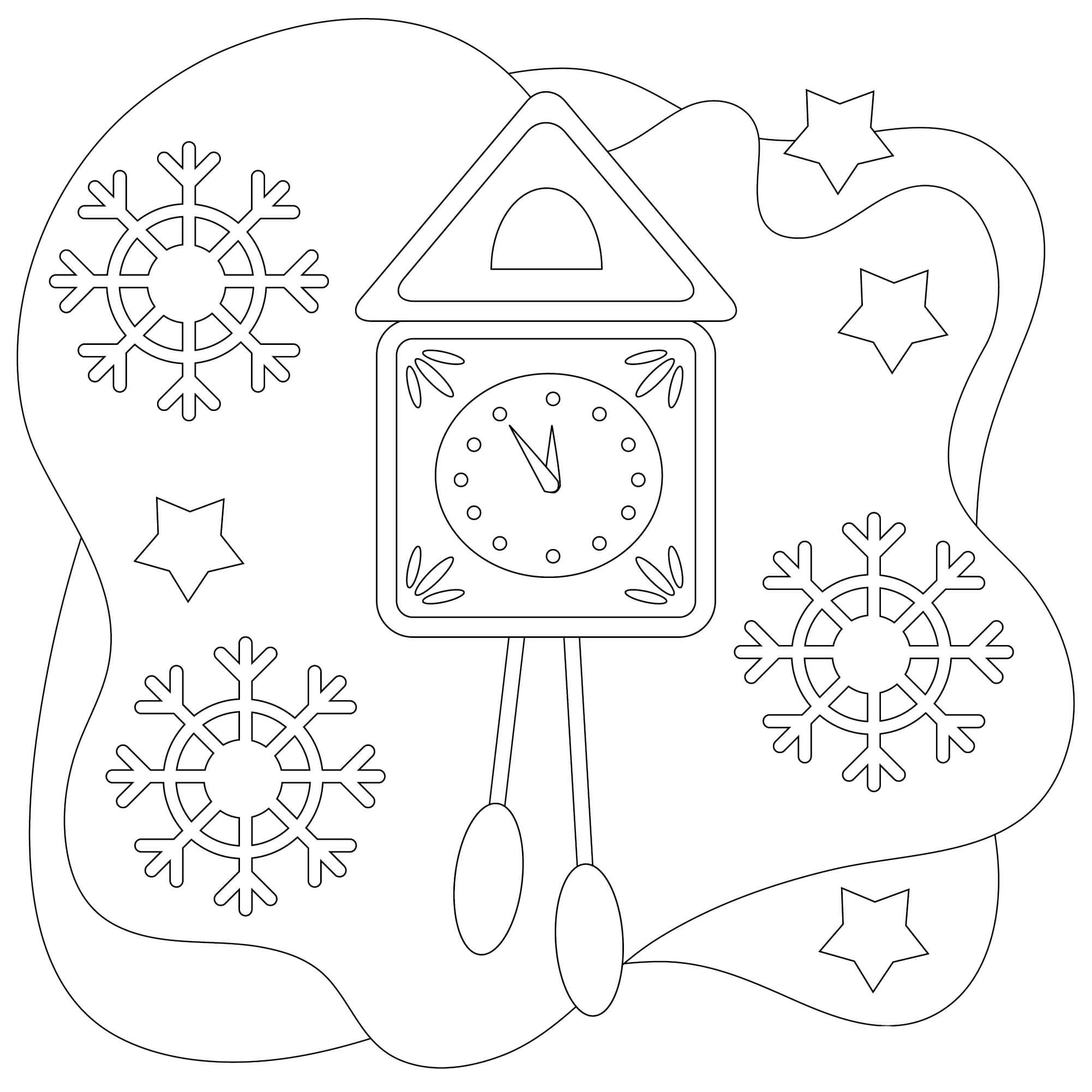 Clock in snow