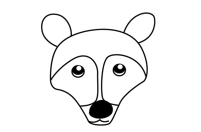 Coati Face Coloring Page