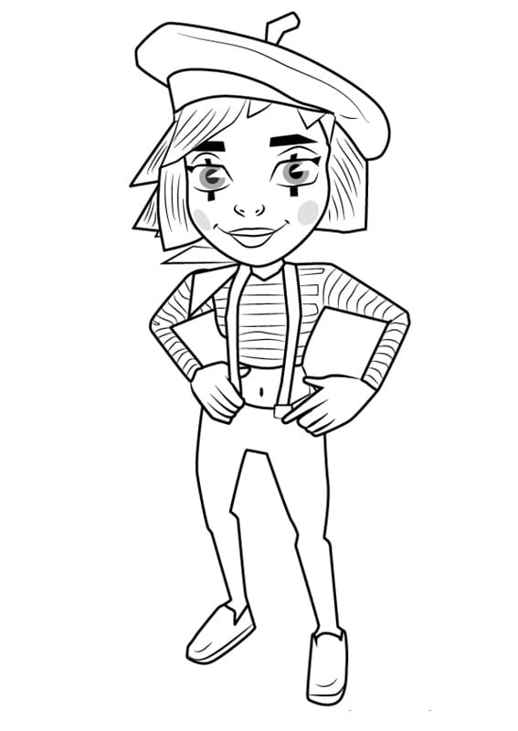 Coco from Subway Surfers Coloring Page