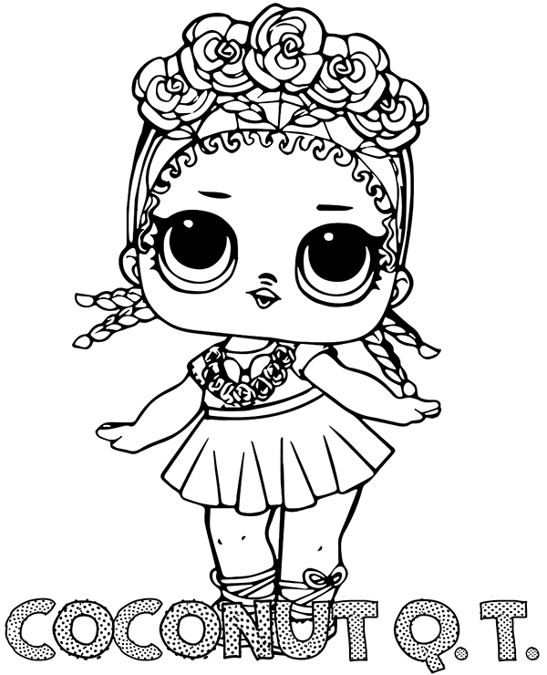 Coconut QT Lol Doll Coloring Page