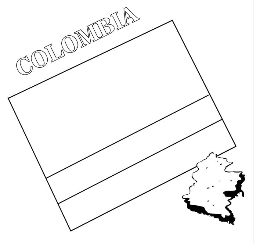 Colombia Flag and Map
