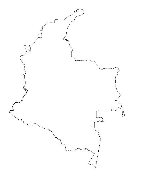 Colombia Outline Map