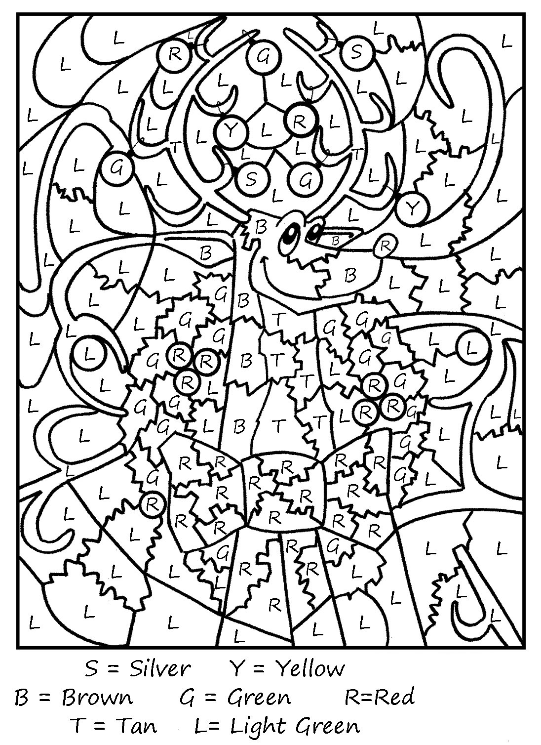 Color By Letters Coloring Page