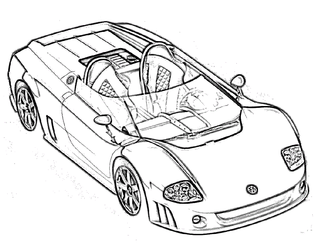 Coloring Page Race Car