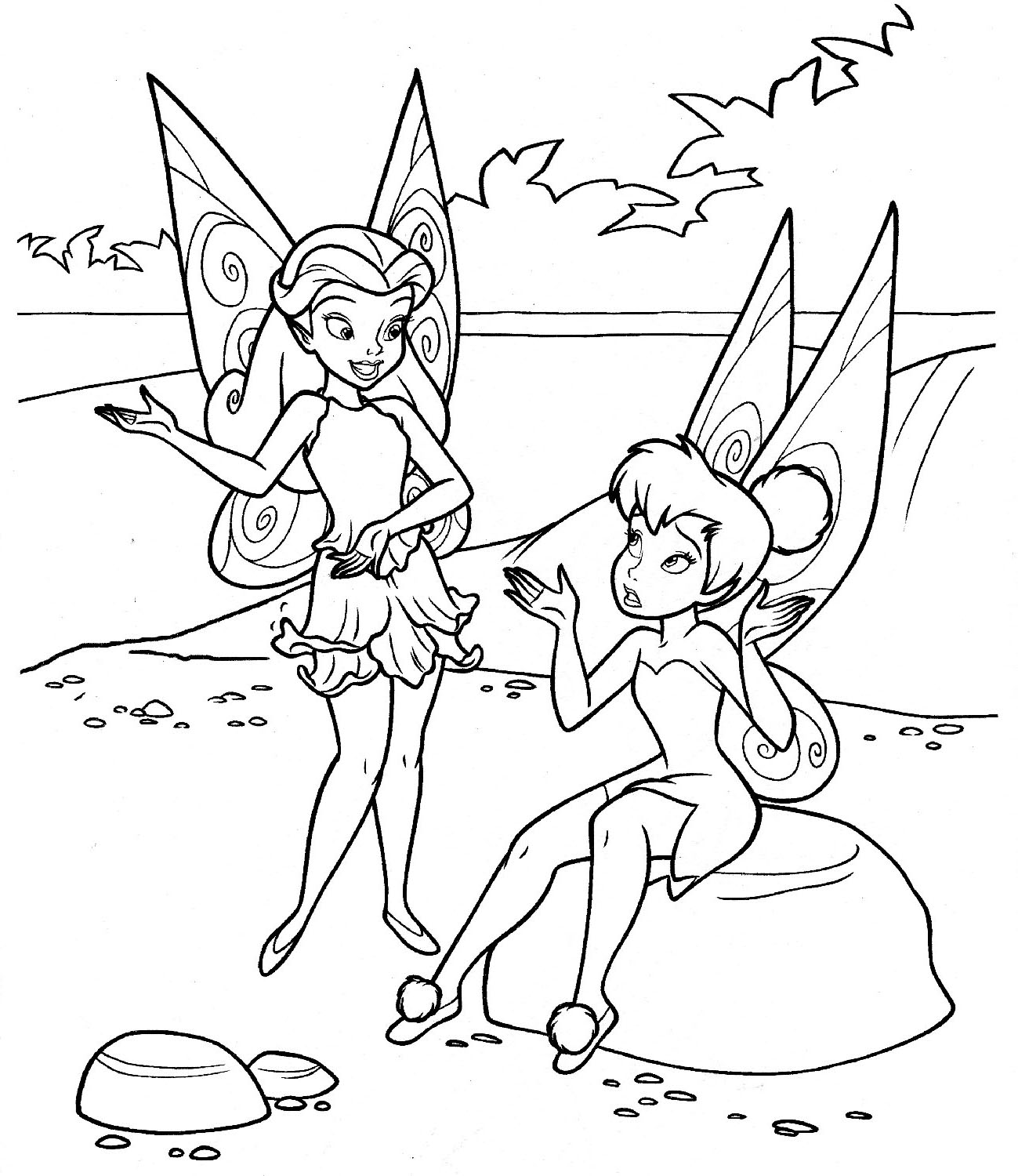 Coloring Page Tinkerbell Coloring Page