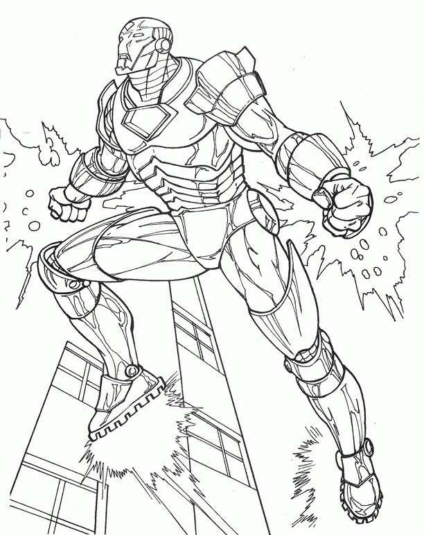 Coloring Pages And Iron Man4d46 Coloring Page