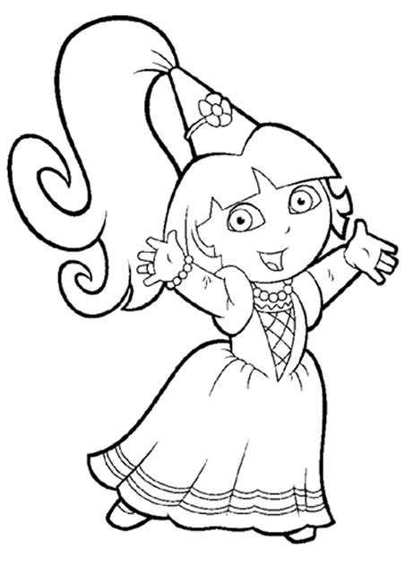 Coloring Pages For Girls Dora Princess1992