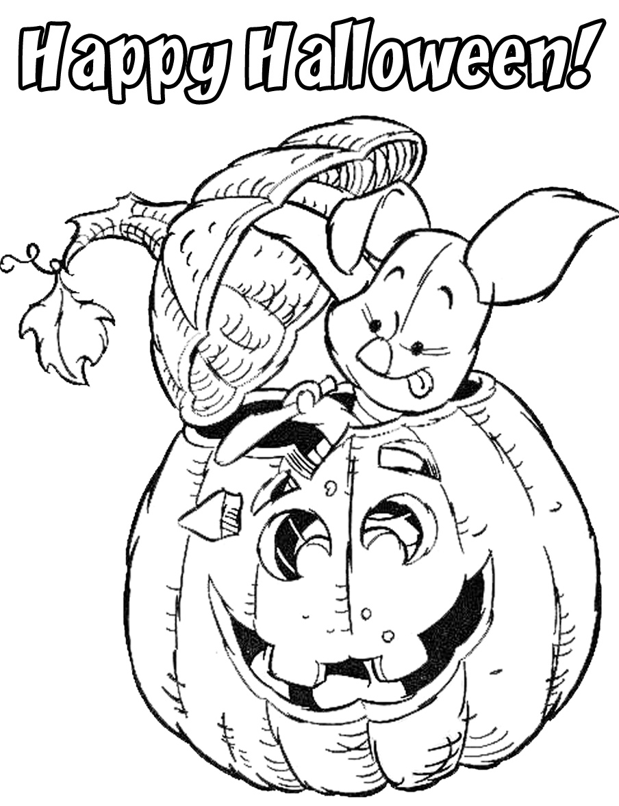 Coloring Pages For Kids Halloween Piglet Coloring Page