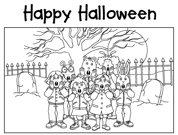 Coloring Pages For Kids Halloween Scary Coloring Page