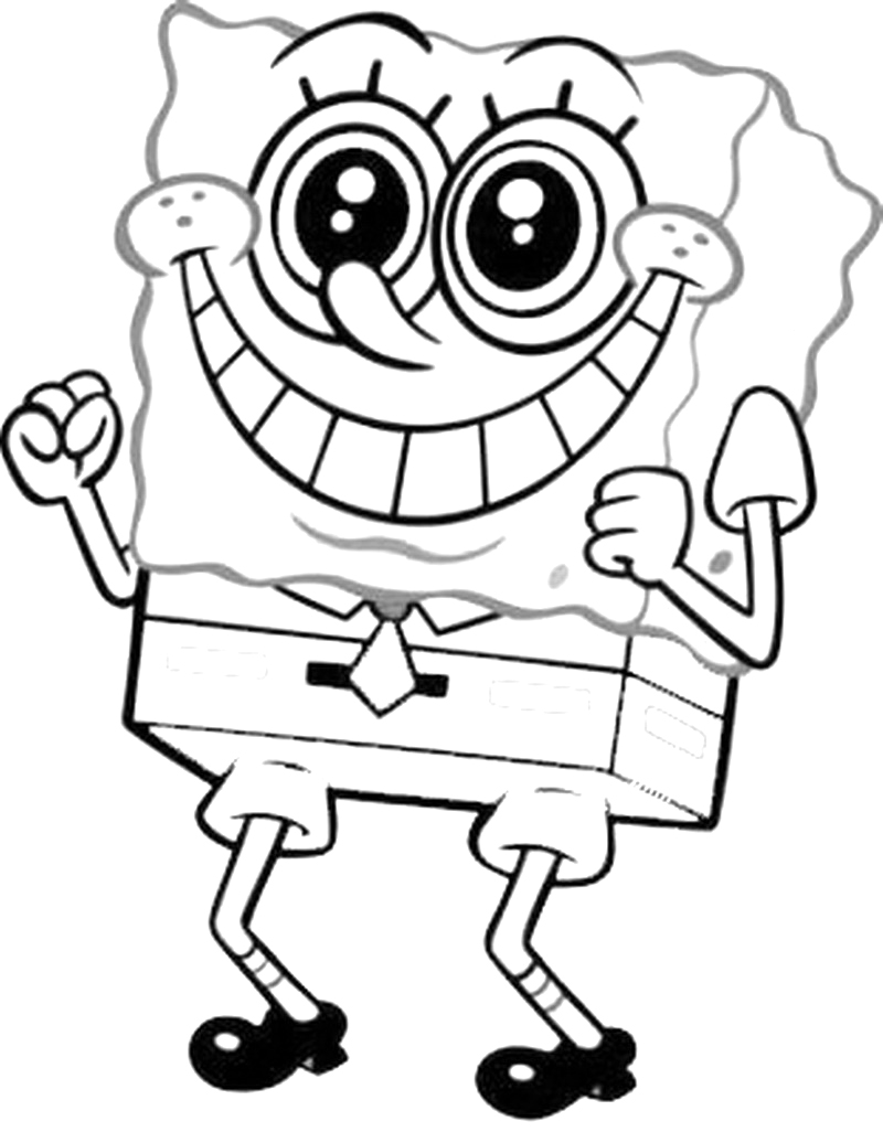 Coloring Pages For Kids Spongebob Big Smile Coloring Page