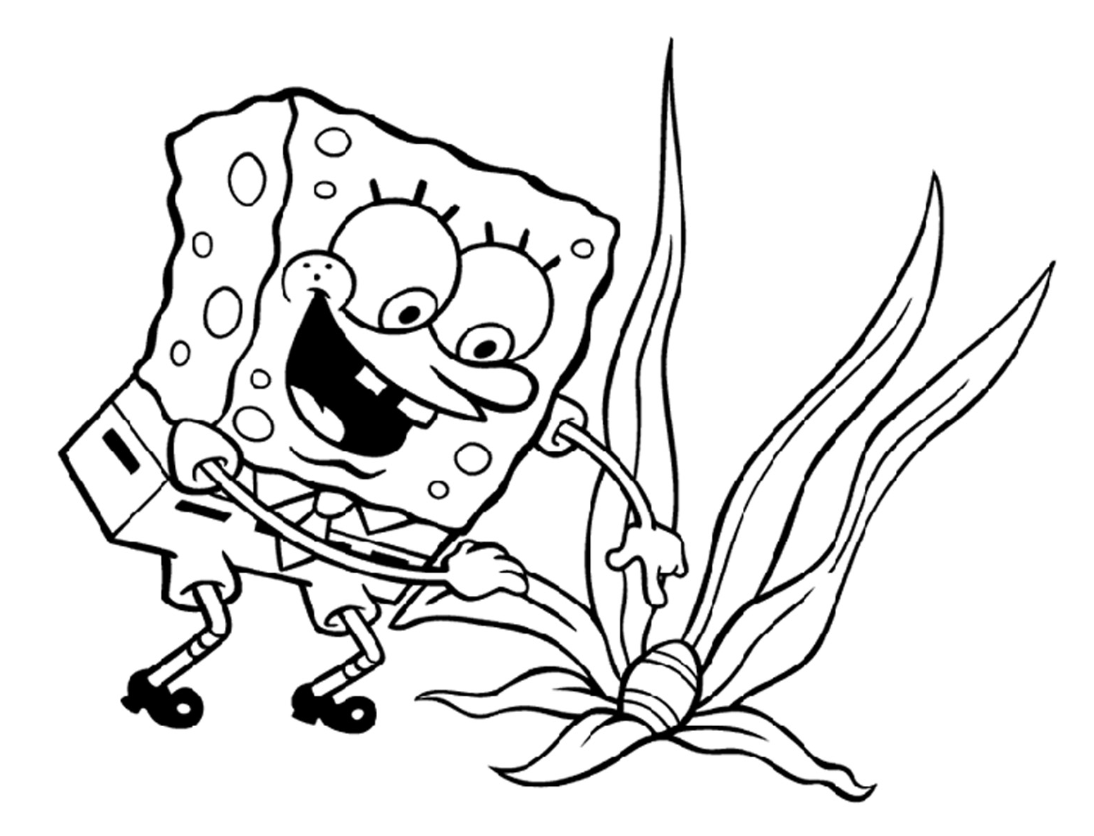 Coloring Pages For Kids Spongebob Hunting Eggs Easter