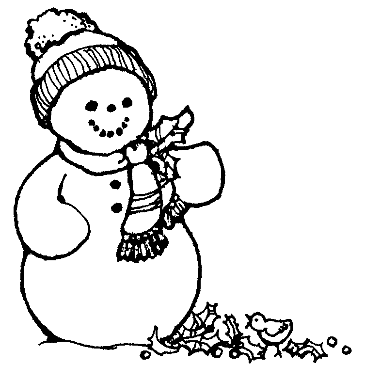 Coloring Pages of a Snowman Coloring Page