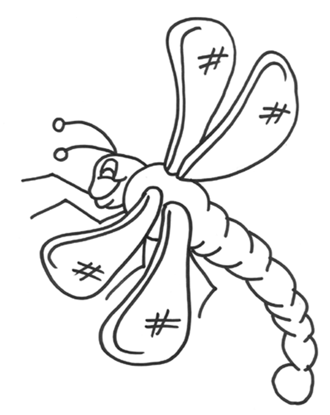 Coloring Pages Of Animals Free Dragonfly561a Coloring Page