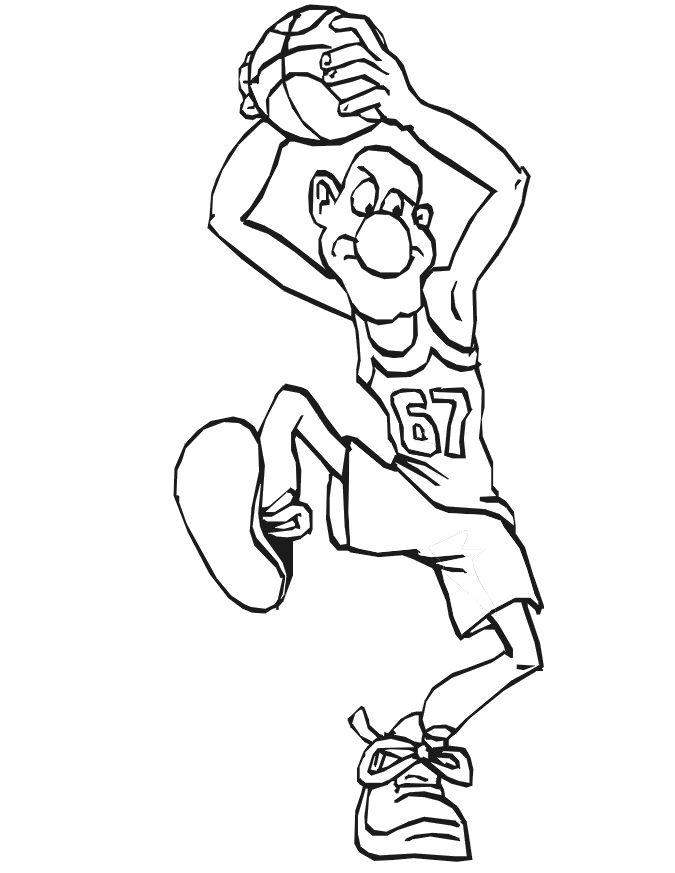 Coloring Pages Of Basketball Player