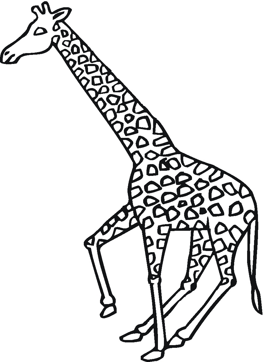 Coloring Pages of Giraffes For Kids