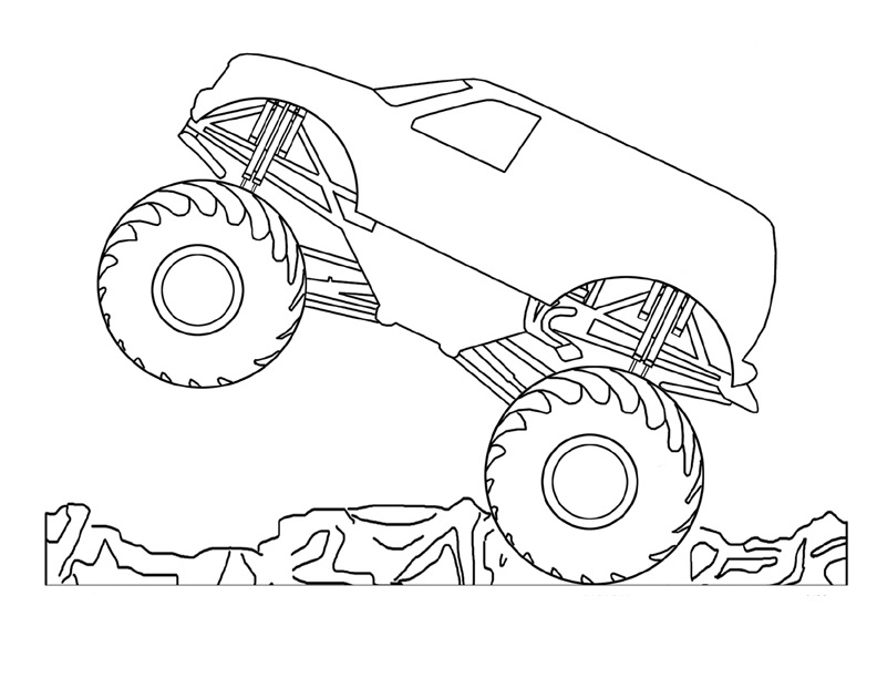 Coloring Pages of Monster Trucks For Kids