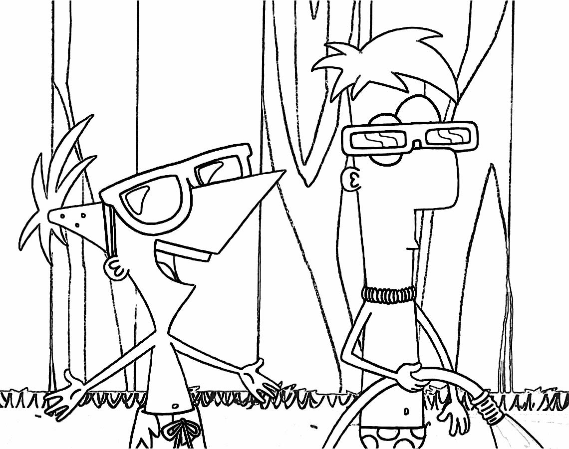 Coloring Pages of Phineas and Ferb Coloring Page