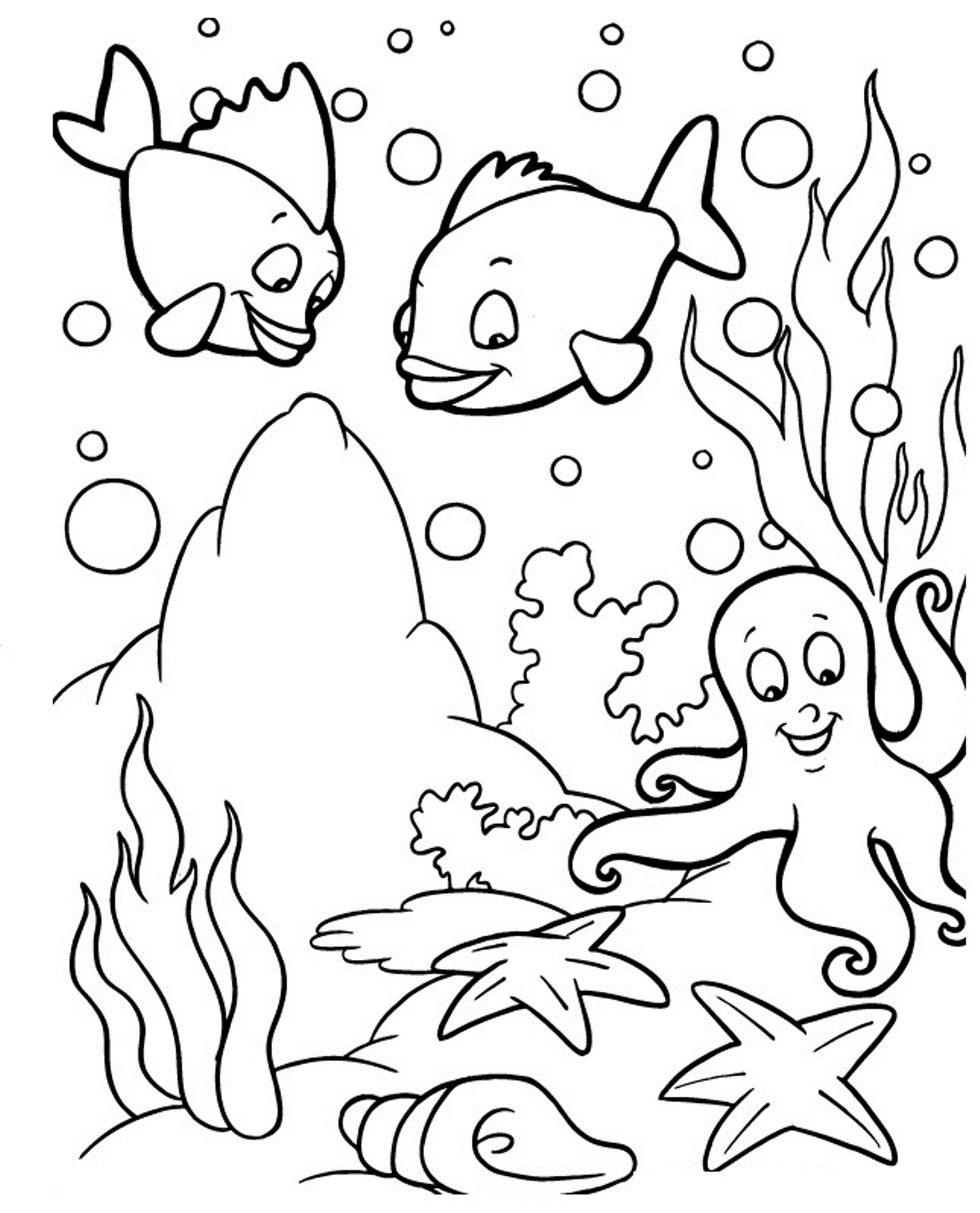 Coloring Pages Of Sea Animals For Kids499f Coloring Page