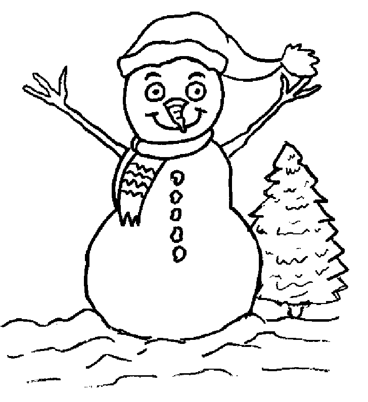 Coloring Pages of Snowman Coloring Page