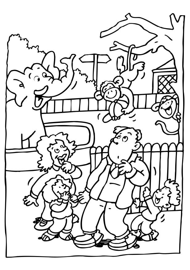 Coloring Pages of Zoo Animals