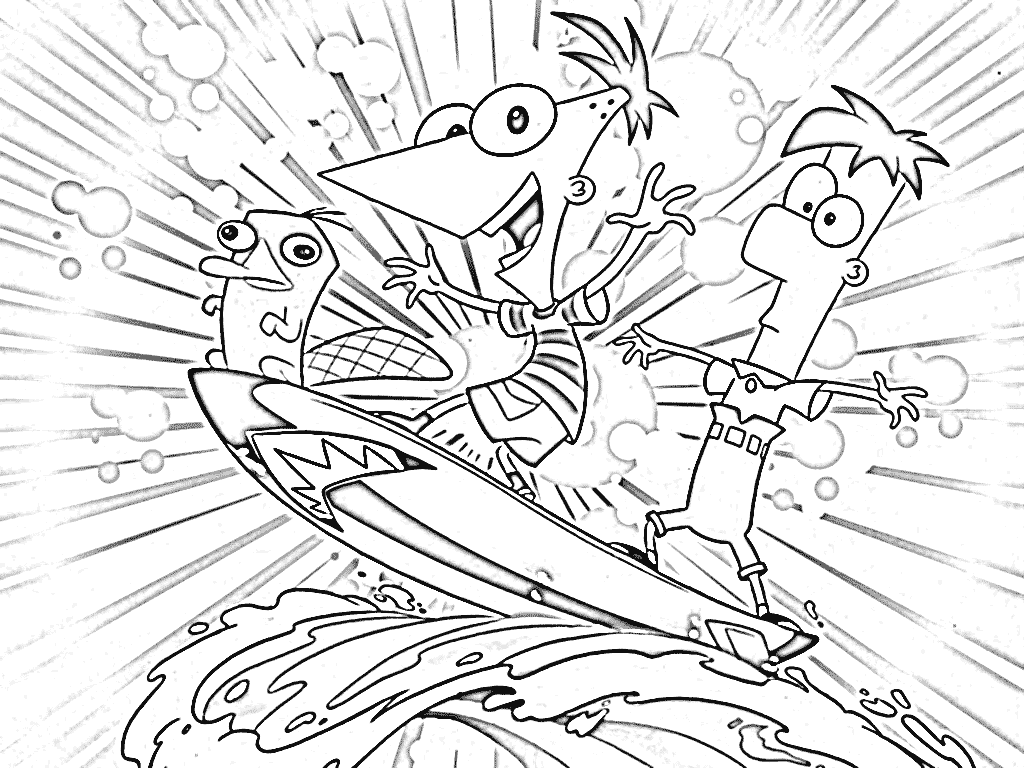 Coloring Pages Phineas and Ferb Coloring Page