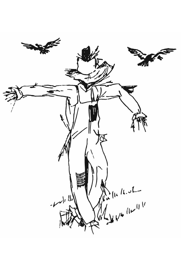 Coloring Pages Scarecrow Pictures