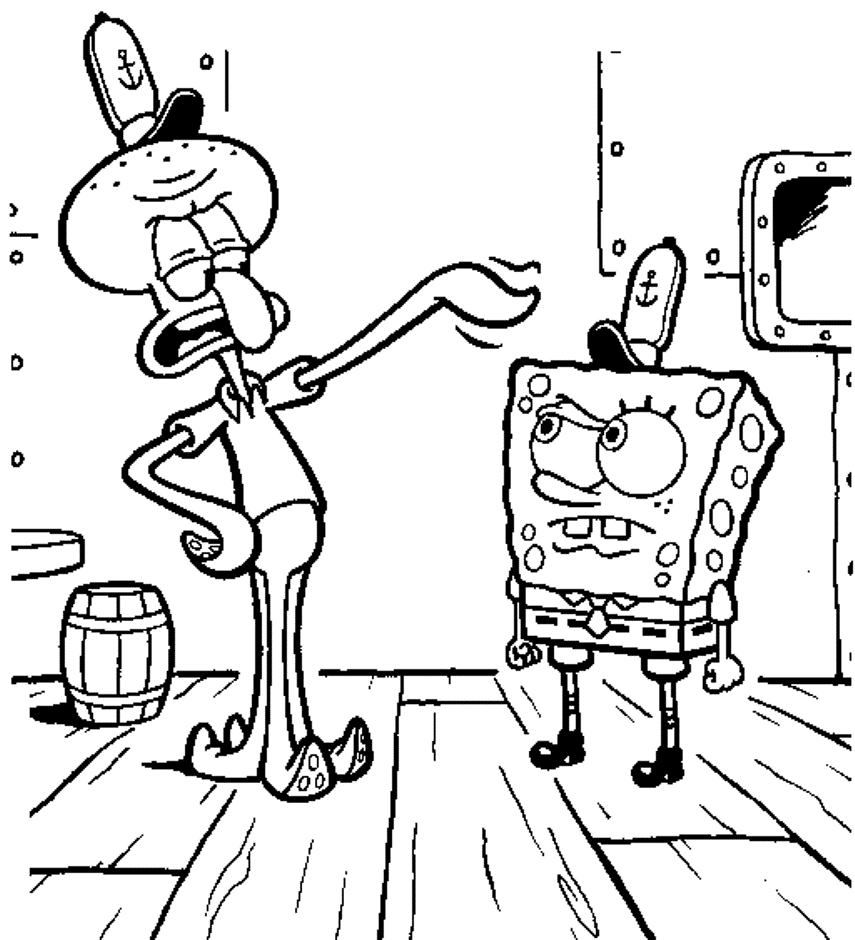 Coloring Pages Spongebob And Squidward