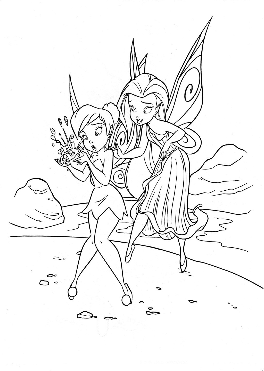 Coloring Pages Tinkerbell and Friends Coloring Page