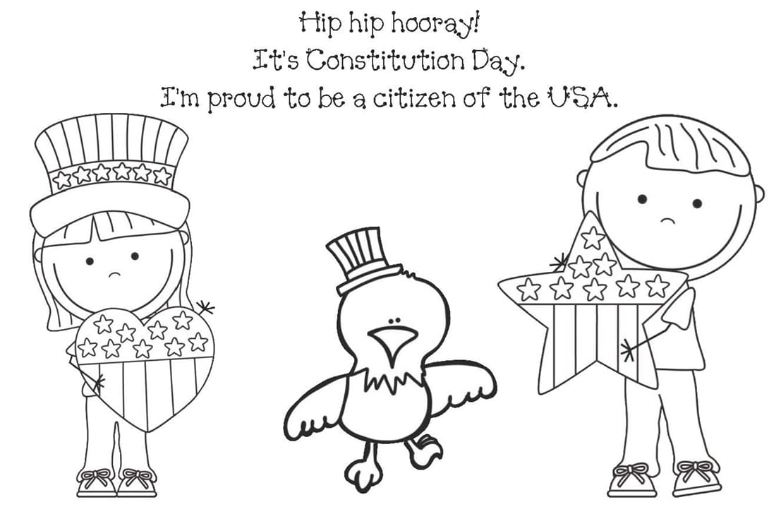 Constitution Day 3 Coloring Page