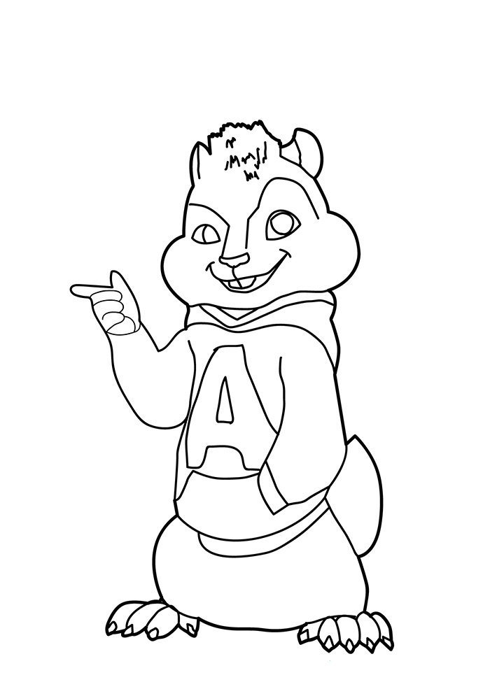 Cool Alvin Coloring Page