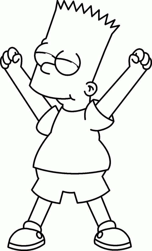 Cool Bart Simpson Coloring Page
