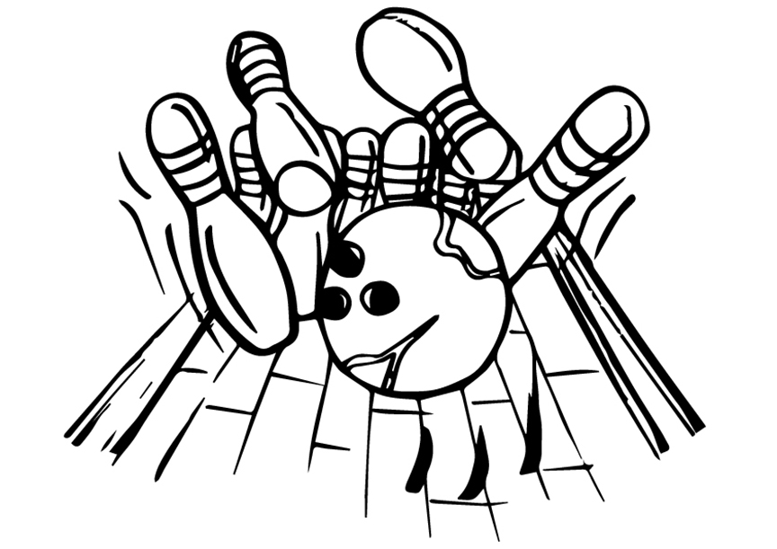 Cool Bowlings Coloring Page