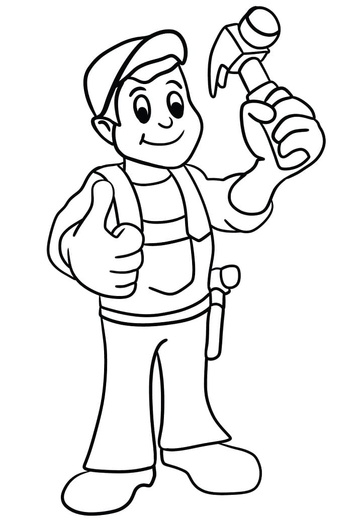 Cool Carpenter Coloring Page