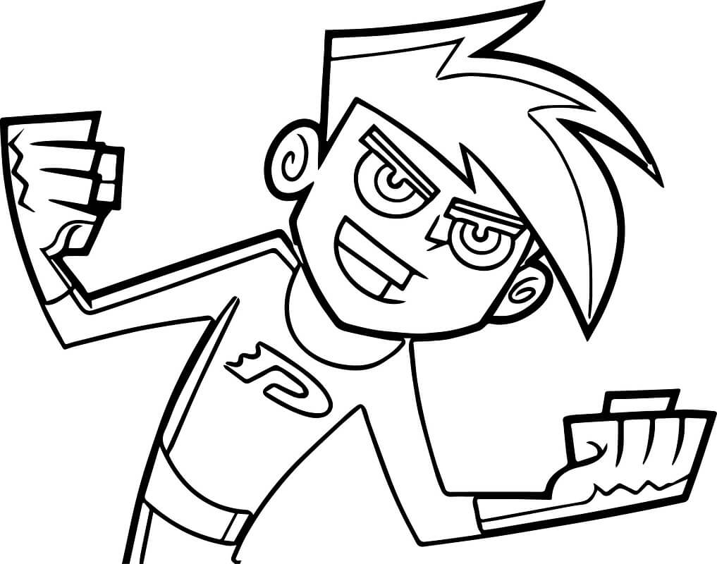 Cool Danny Phantom Coloring Page
