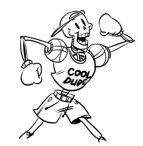 Cool Dude Papyrus Coloring Page