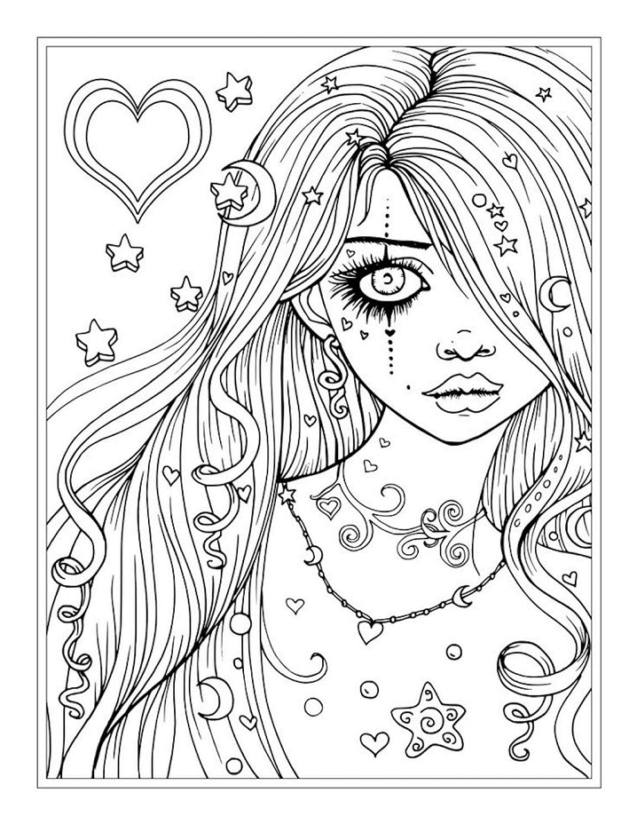 Cool Girl Coloring Page