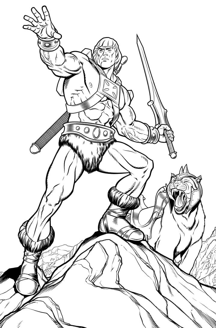Cool He-Man Coloring Page