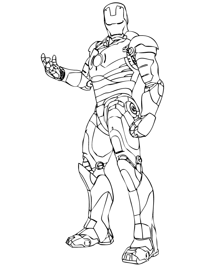 Cool Iron Man Coloring Page